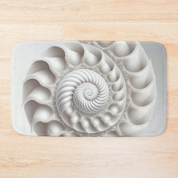 Item preview, White Pearl Fibonacci Golden Ratio Style   designed and sold by RAGANADesign.