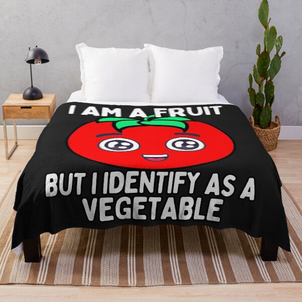 Item preview, Funny Tomato I am A Fruit But Identify as a vegetable Veggie Transplant Pun designed and sold by funnytshirtemp.