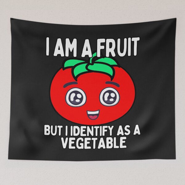 Item preview, Funny Tomato I am A Fruit But Identify as a vegetable Veggie Transplant Pun designed and sold by funnytshirtemp.