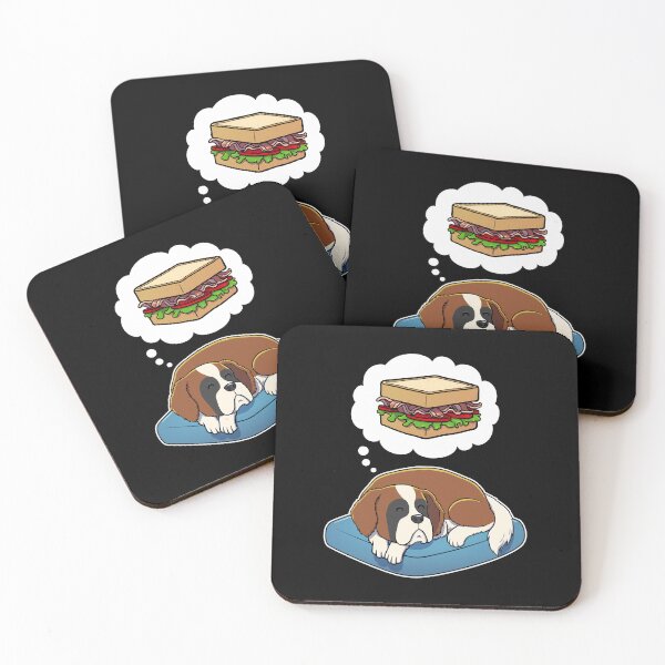 Item preview, St Bernard dreaming about a BLT Sandwich designed and sold by DoggieDelights.