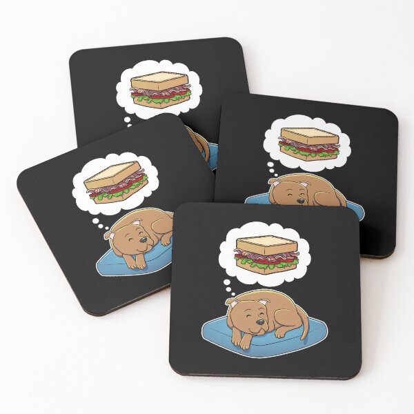 Item preview, Staffordshire Bull Terrier dreaming about a BLT Sandwich designed and sold by DoggieDelights.
