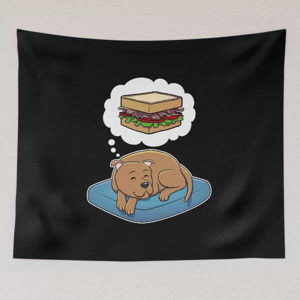 Artikelvorschau, Staffordshire Bull Terrier dreaming about a BLT Sandwich entworfen und verkauft von DoggieDelights.