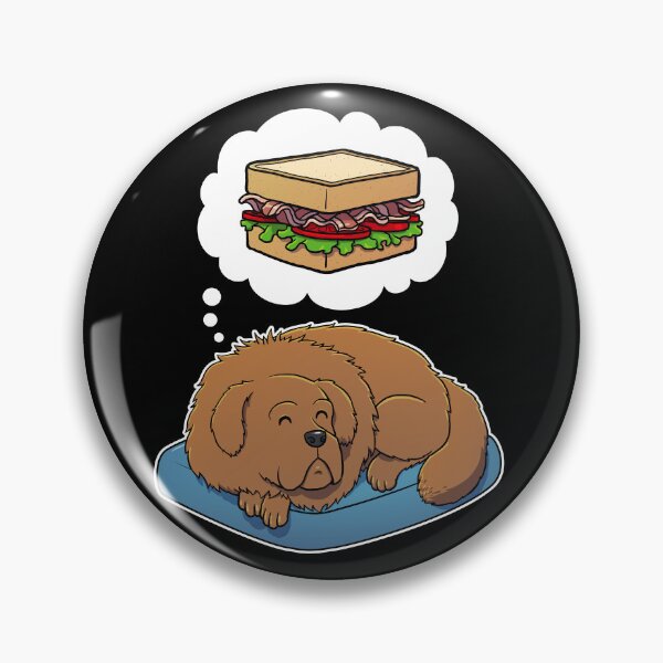 Item preview, Tibetan Mastiff dreaming about a BLT Sandwich designed and sold by DoggieDelights.