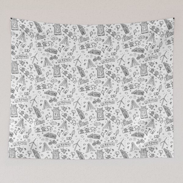 Item preview, Taichung City Taiwan Landmarks Handdrawn designed and sold by Sheridan T.