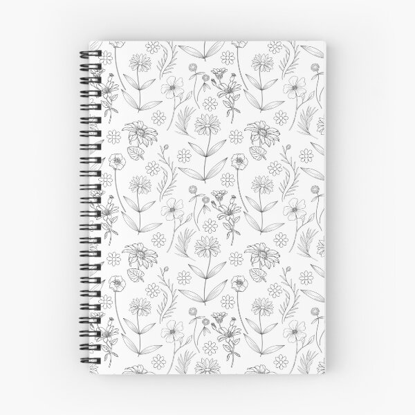 Item preview, Botanical Black and White Floral Pattern designed and sold by Lunamise.