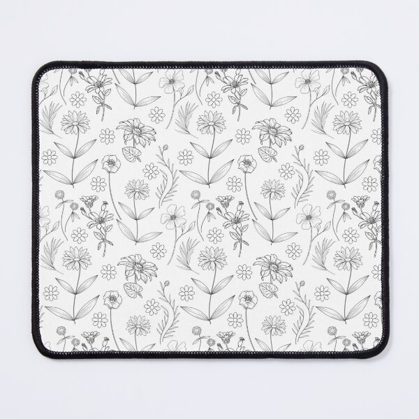 Item preview, Botanical Black and White Floral Pattern designed and sold by Lunamise.
