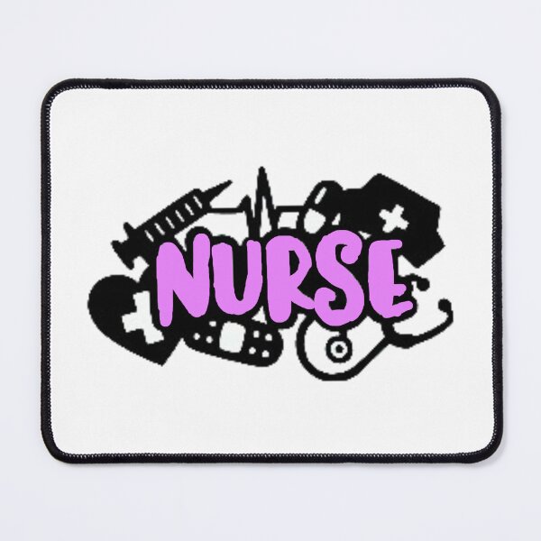 Item preview, Nurse Pink Bubble Letter EKG and Medical Supply Design designed and sold by 7designsbynature.