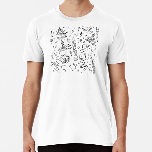 Item preview, Taipei City Taiwan Landmarks Handdrawn designed and sold by Sheridan T.