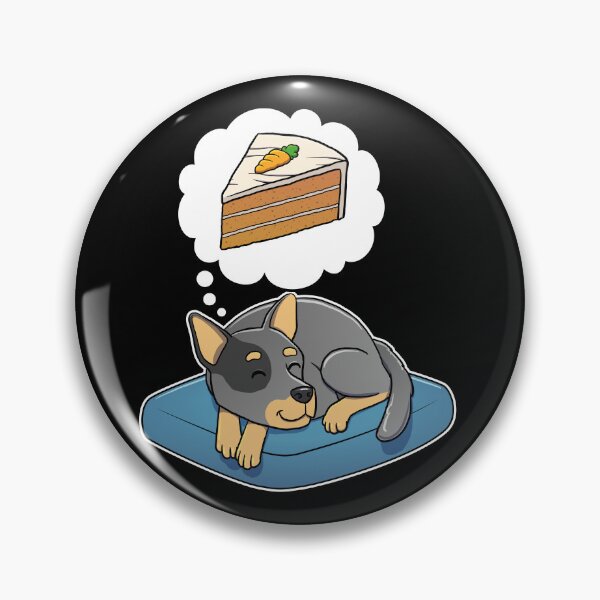 Item preview, Australian Cattle Dog dreaming about Carrot Cake designed and sold by DoggieDelights.