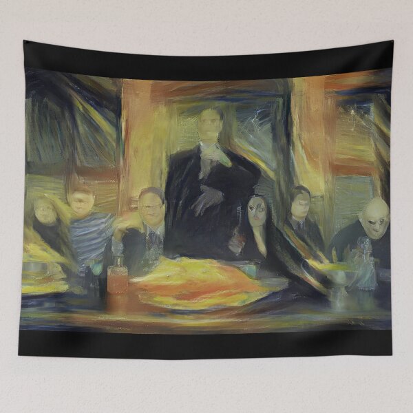 Item preview, The Addams Family Portrait Abstract Expressionism Digital Art designed and sold by Gogmagosh.