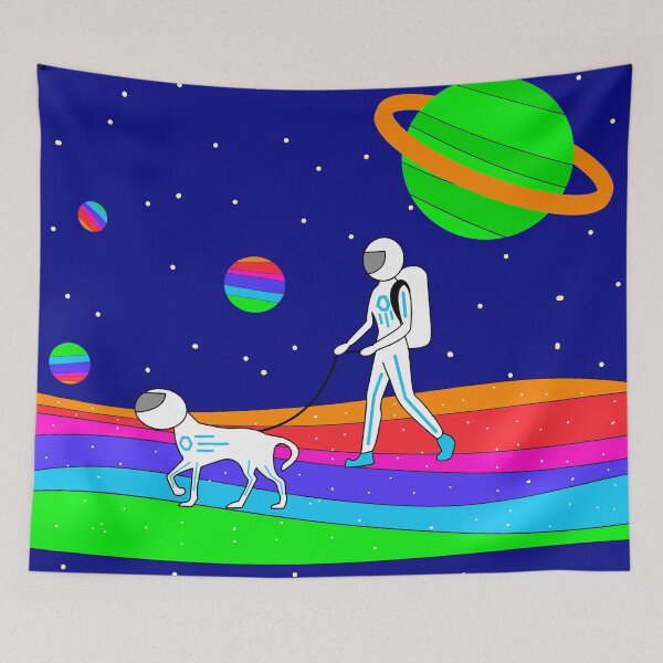 Item preview, Astronaut Walking a Dog designed and sold by mrtraz.
