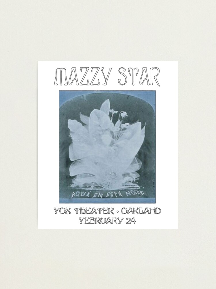 Mazzy Star - Concert Poster Oakland Photographic Print
