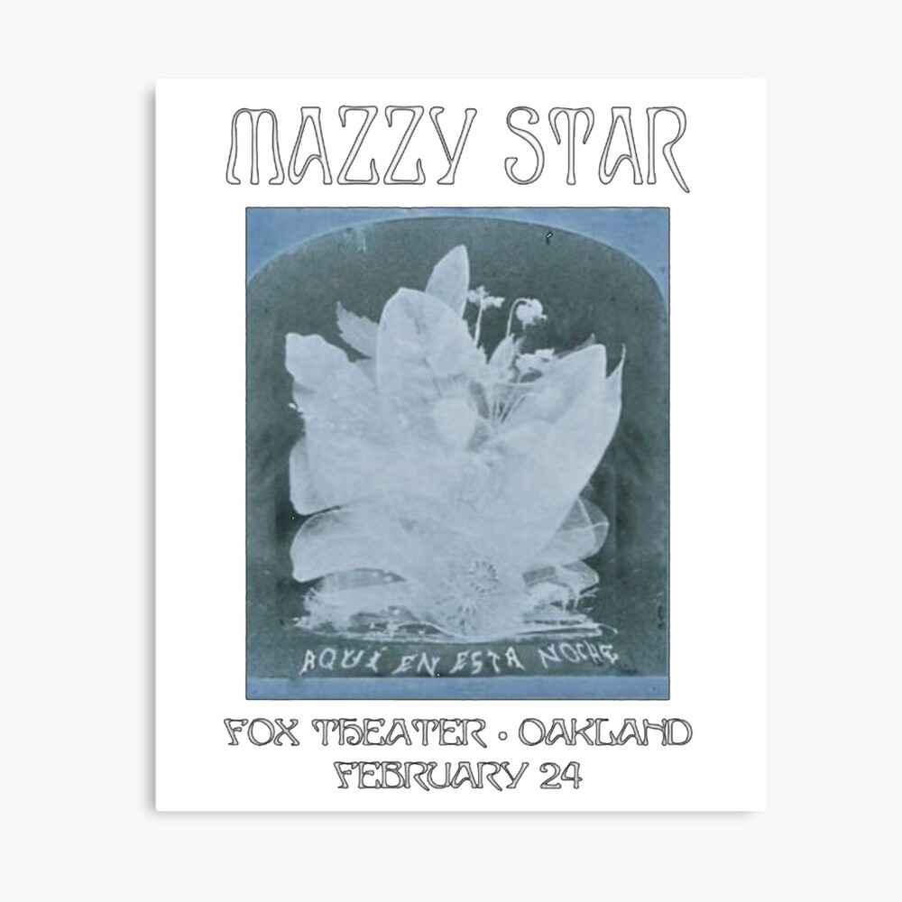 Mazzy Star - Concert Poster Oakland Photographic Print