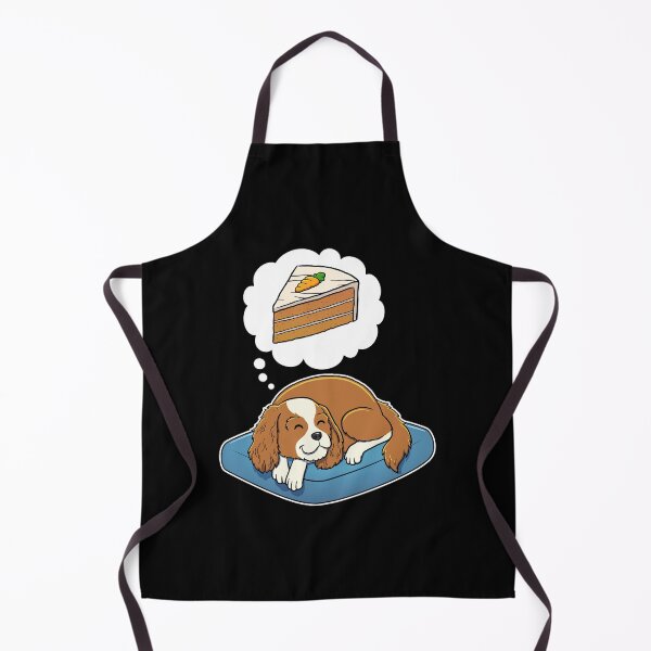 Item preview, Cavalier King Charles Spaniel dreaming about Carrot Cake designed and sold by DoggieDelights.