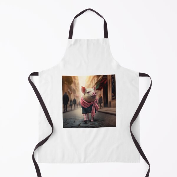 Item preview, Fashionista pig walking through the streets of Paris designed and sold by Cute-and-Co.