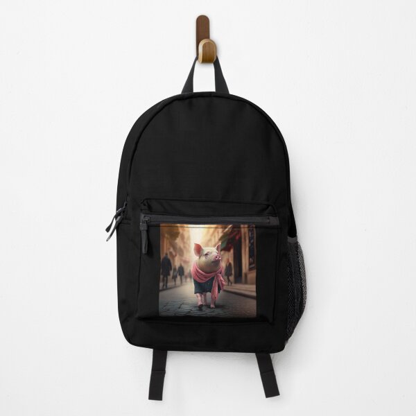 Item preview, Fashionista pig walking through the streets of Paris designed and sold by Cute-and-Co.