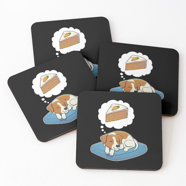 Item preview, Jack Russell Terrier dreaming about Carrot Cake designed and sold by DoggieDelights.