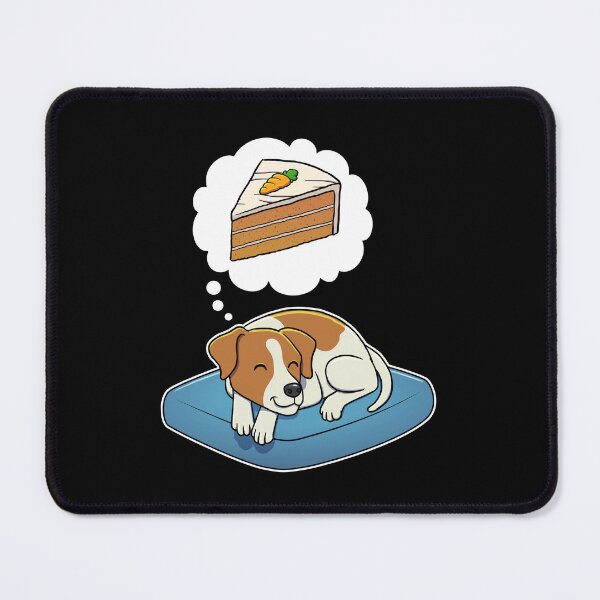 Item preview, Jack Russell Terrier dreaming about Carrot Cake designed and sold by DoggieDelights.