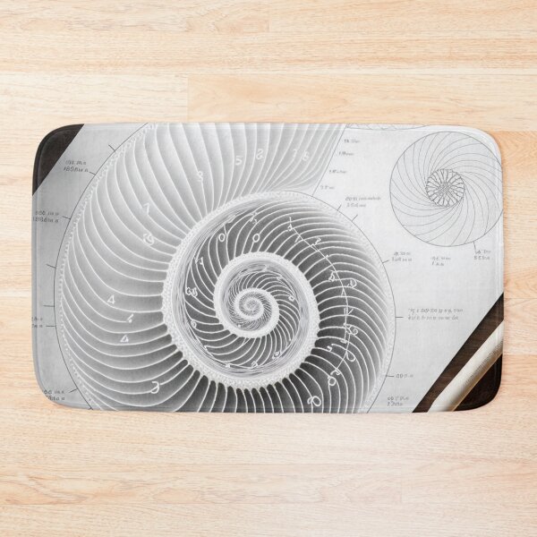 Item preview, White Pearl Fibonacci Golden Ratio Style   designed and sold by RAGANADesign.