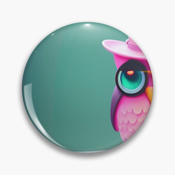 Item preview, Pink owl with a hat designed and sold by ranielchen.
