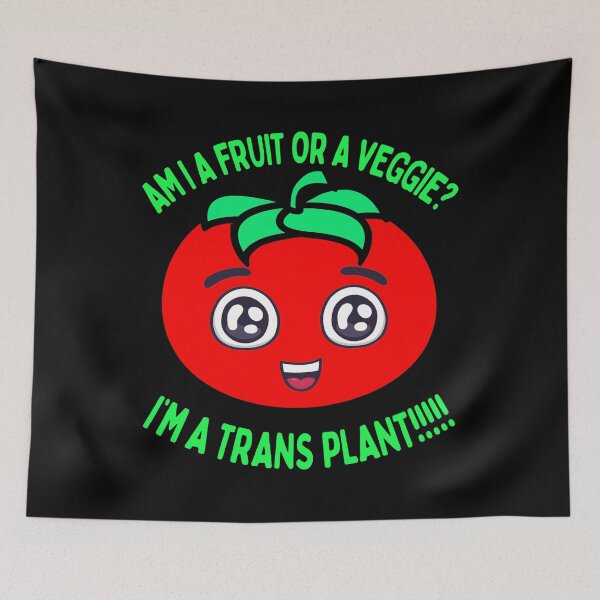 Item preview, Funny Tomato Am I A fruit or a Veggie or a Transplant Pun designed and sold by funnytshirtemp.