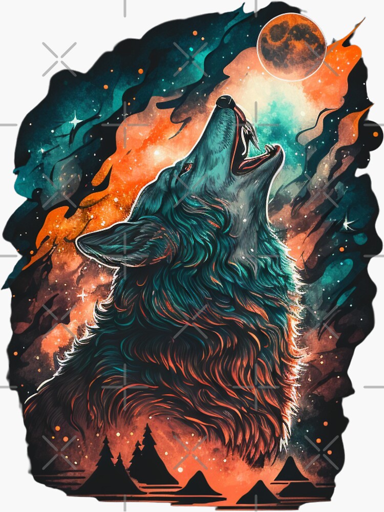 "Beautiful Forest Wolf Howling Design for the Wolf Enthusiast" Sticker for Sale by