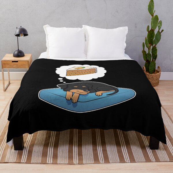 Item preview, Pinscher miniatura soñando con pastel de zanahoria designed and sold by DoggieDelights.