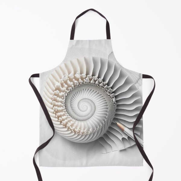 Item preview, White Pearl Fibonacci Golden Ratio Style   designed and sold by RAGANADesign.