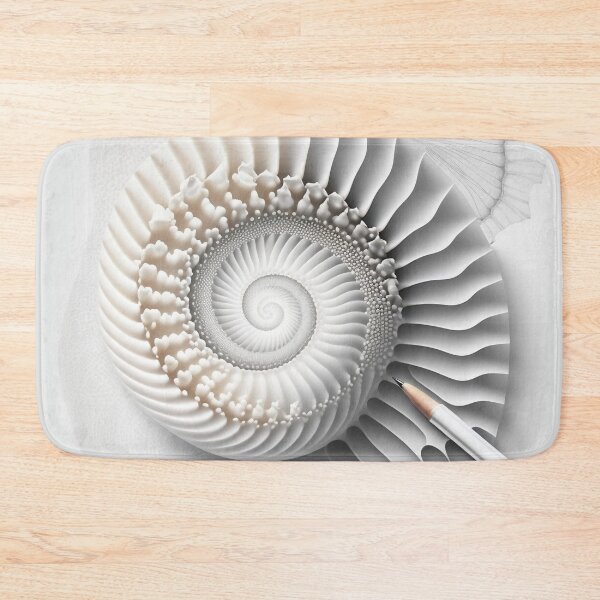 Item preview, White Pearl Fibonacci Golden Ratio Style   designed and sold by RAGANADesign.