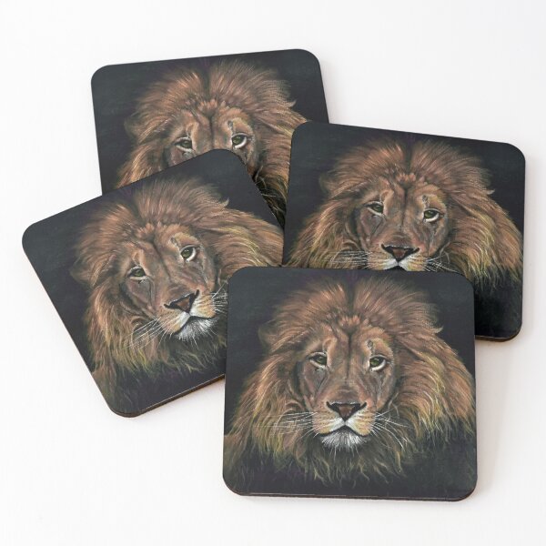 Item preview, Lion on black background designed and sold by Debbie’s Sketchbook.