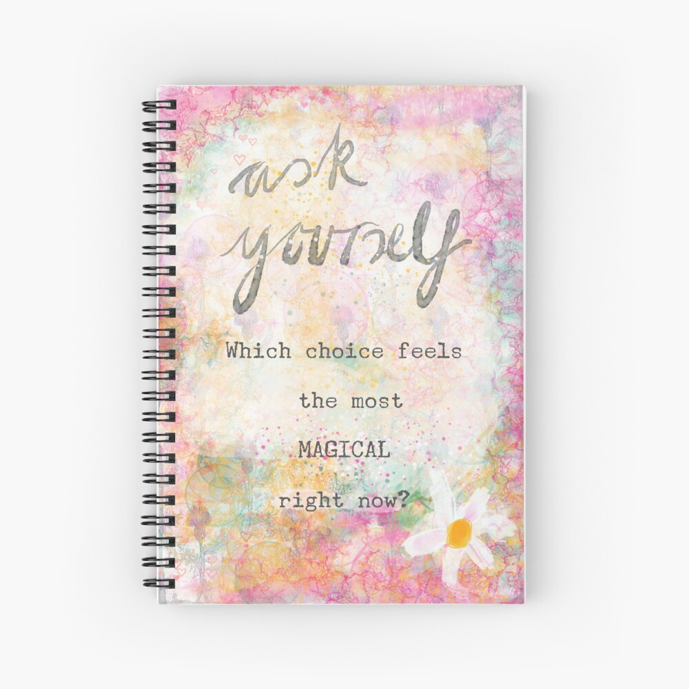Magical Choices Inspiring Quote Design Spiral Notebook