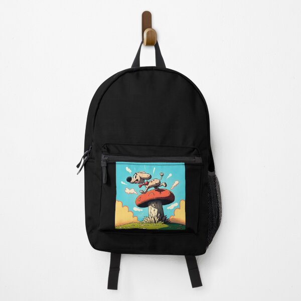 Item preview, Powerful cub jumping on a giant mushroom. cartoon dogs designed and sold by Cute-and-Co.