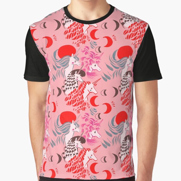 Unicorns at Sunset Pattern Graphic T-Shirt