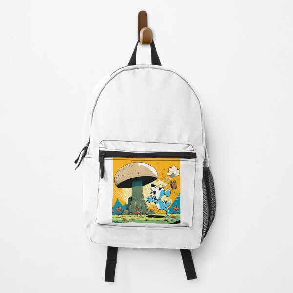 Item preview, Powerful cub jumping on a giant mushroom. cartoon dogs designed and sold by Cute-and-Co.