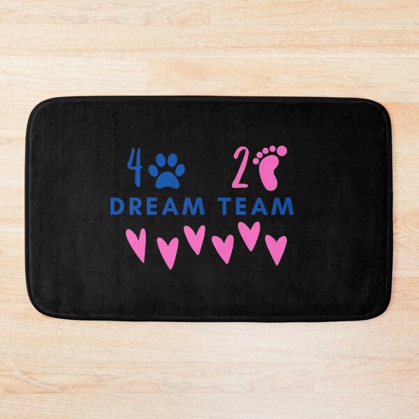 Item preview, Dream team in blue and pink with paws and feet for dog sport enthusiasts designed and sold by PausePapote.