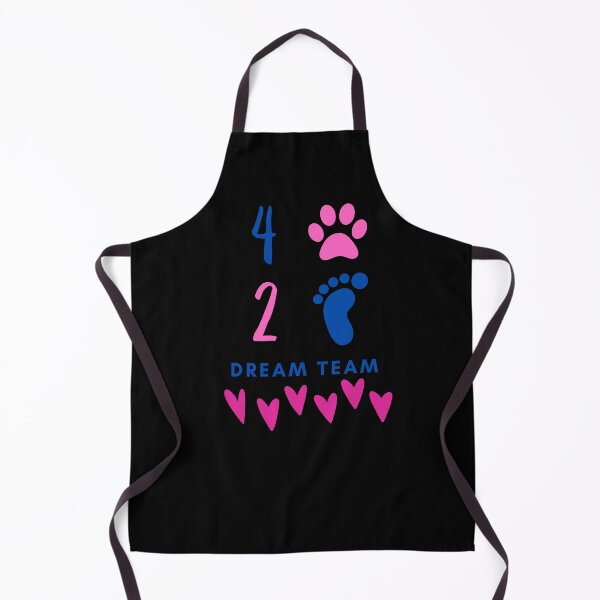 Item preview, Dream team in blue and pink with paws and feet for dog sport enthusiasts designed and sold by PausePapote.