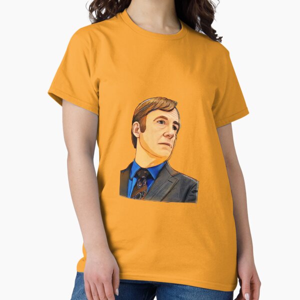 Vista previa del artículo con la obra «saul goodman», diseñado y vendido por TshirtGigaChad.