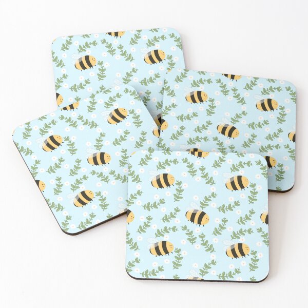 Item preview, Bumble Bees Floral Pattern designed and sold by Lunamise.