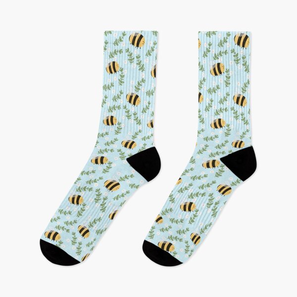 Item preview, Bumble Bees Floral Pattern designed and sold by Lunamise.