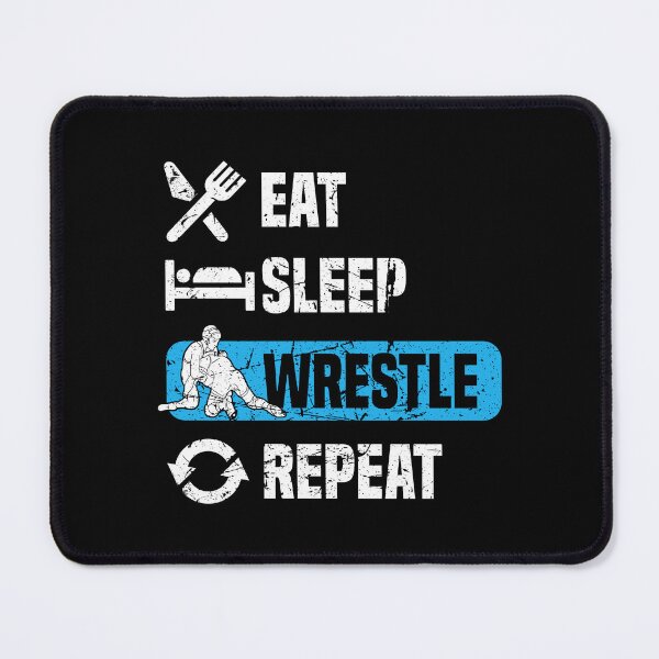 Item preview, Eat Sleep Wrestle Repeat Wrestling Lover designed and sold by Betsytiptoe.