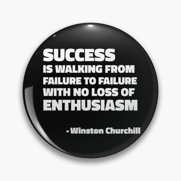 Item preview, Success is walking from failure to failure with no loss of enthusiasm - Winston Churchill quote designed and sold by SubtleSplit.