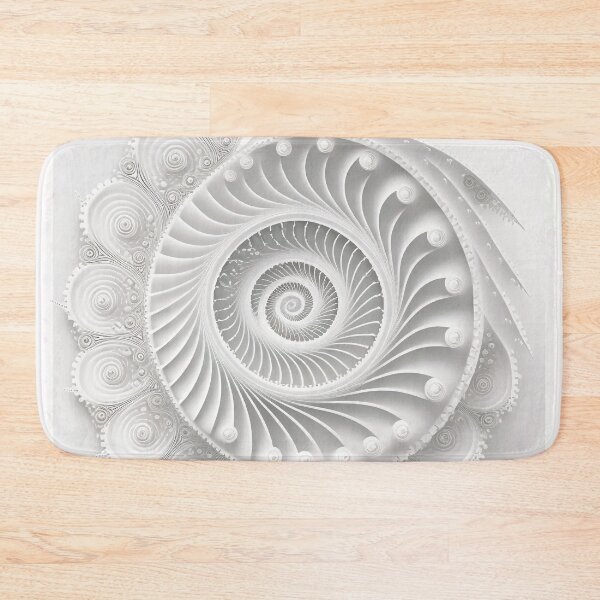Item preview, White Pearl Fibonacci Golden Ratio Style   designed and sold by RAGANADesign.
