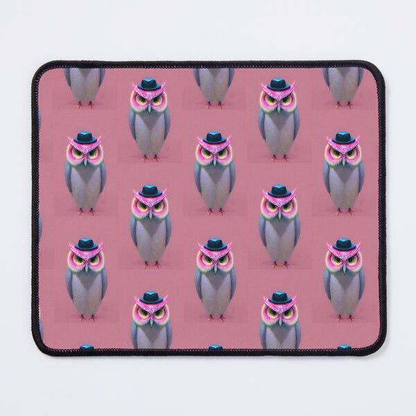 Item preview, Pink owl with a hat designed and sold by ranielchen.