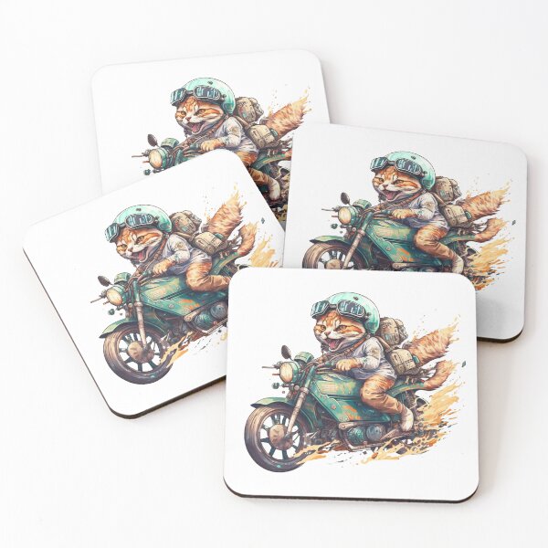 Item preview, Cat driving a motorcycle designed and sold by Ahmed farouk.