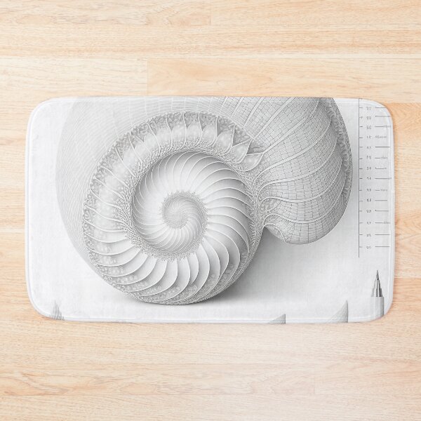 Item preview, White Pearl Fibonacci Golden Ratio Style   designed and sold by RAGANADesign.