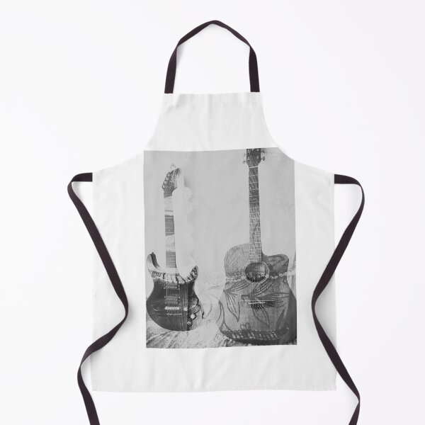 Item preview, 2 Guitars in 70's Colors - Black White designed and sold by ZenArt-Fern.