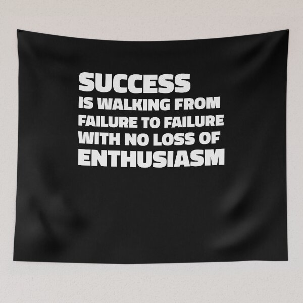 Item preview, Success is walking from failure to failure with no loss of enthusiasm - Winston Churchill quote designed and sold by SubtleSplit.