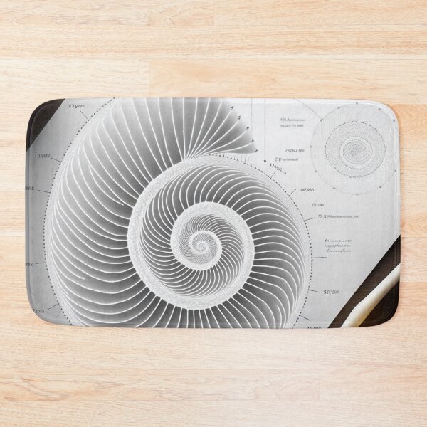 Item preview, White Pearl Fibonacci Golden Ratio Style   designed and sold by RAGANADesign.