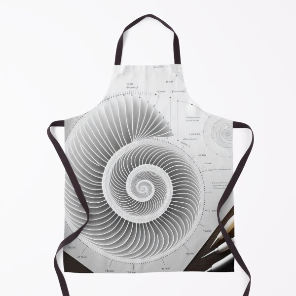 Item preview, White Pearl Fibonacci Golden Ratio Style   designed and sold by RAGANADesign.