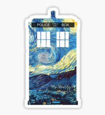 Van Gogh's TARDIS Sticker